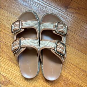 Women’s Raffia Buckle Sandals